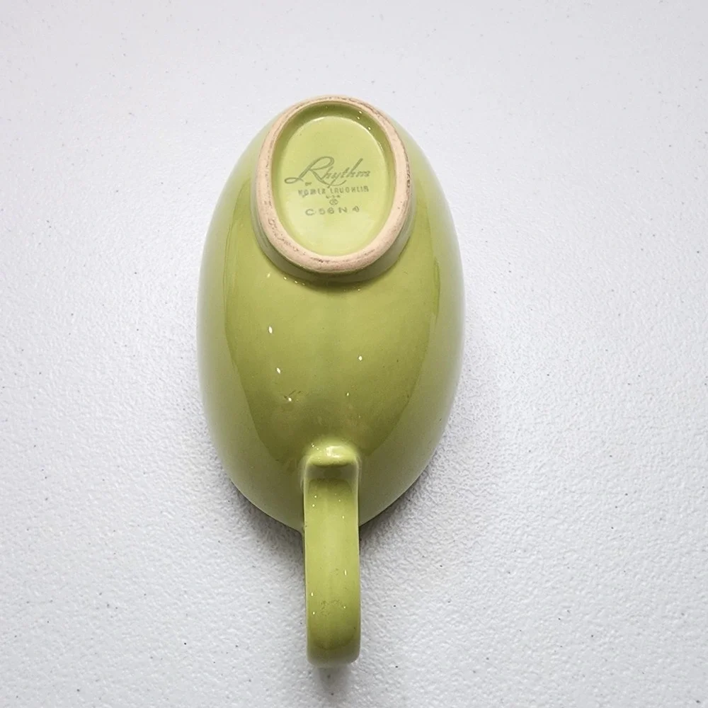 Rare Rhythm Homer Laughlin Gravy Sauce Boat Chartreuse Made In USA 1956